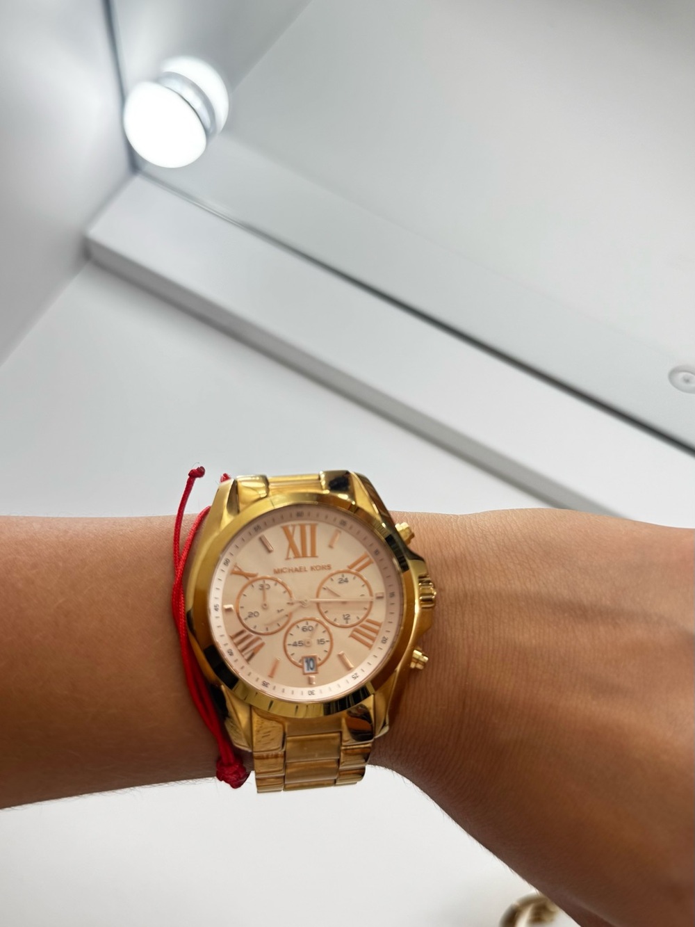 Michael Kors Gold Tone Women's Chronograph Watch with Champagne Dial